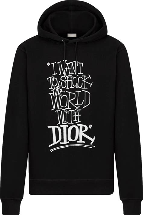 i want to shock the world with dior black hoodie